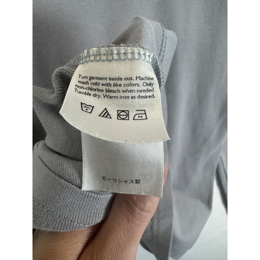 Eddie Bauer Womens M Gray Ribbed Long Sleeve Cotton Crewneck T Shirt - Picture 7 of 8